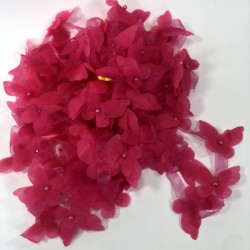 Fuşya Renk Lazer Kesim Kelebek Şerit-LKT-1097