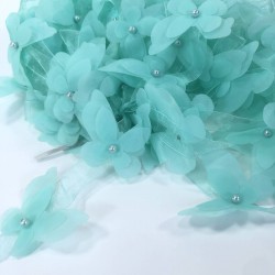 Su Yeşili Lazer Kesim Kelebek Şerit-LKT-1101