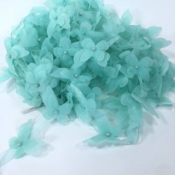 Su Yeşili Lazer Kesim Kelebek Şerit-LKT-1101