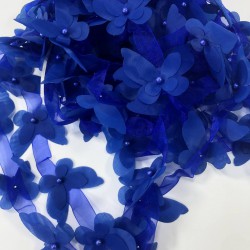 Saks Mavi Lazer Kesim Kelebek Şerit-LKT-1104