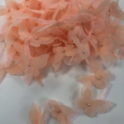 Somon Renk Lazer Kesim Kelebek Şerit-LKT-1109