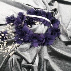 Lacivert Lazer Kesim Çiçekli Taç-LKTC-1008 Lacivert Lazer Kesim Çiçekli Taç-LKTC-1008