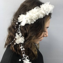 Beyaz Lazer Kesim İncili Taç-LKTC-1017 Beyaz Lazer Kesim İncili Taç-LKTC-1017