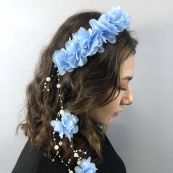 Bebe Mavi Lazer Kesim İncili Taç-LKTC-1019 Bebe Mavi Lazer Kesim İncili Taç-LKTC-1019