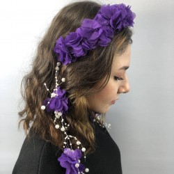 Mor Lazer Kesim İncili Taç-LKTC-1020