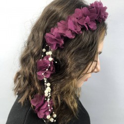 Mürdüm Lazer Kesim İncili Taç-LKTC-1022 Mürdüm Lazer Kesim İncili Taç-LKTC-1022