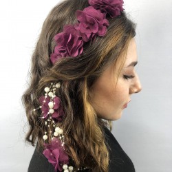 Renkli Lazer Kesim İncili Taç-LKTC-1025