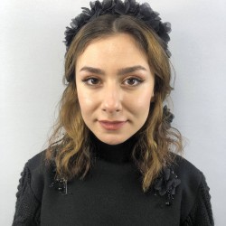 Siyah Lazer Kesim İncili Taç-LKTC-1028