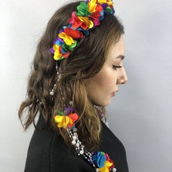 Rengarenk Lazer Kesim İncili Taç-LKTC-1029