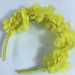 Sarı Özel Tasarım Çiçekli Kına Lohusa Tacı Hediyelik Taç-LOH-1028 Sarı Özel Tasarım Çiçekli Kına Lohusa Tacı Hediyelik Taç-LOH-1028