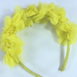 Sarı Özel Tasarım Çiçekli Kına Lohusa Tacı Hediyelik Taç-LOH-1028 Sarı Özel Tasarım Çiçekli Kına Lohusa Tacı Hediyelik Taç-LOH-1028