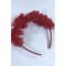 Kırmızı Özel Tasarım Çiçekli Kına Lohusa Tacı Hediyelik Taç-LOH-1029
