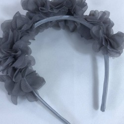 Gri Özel Tasarım Çiçekli Kına Lohusa Tacı Hediyelik Taç-LOH-1032 Gri Özel Tasarım Çiçekli Kına Lohusa Tacı Hediyelik Taç-LOH-1032