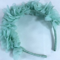 Su Yeşili Özel Tasarım Çiçekli Kına Lohusa Tacı Hediyelik Taç-LOH-1034 Su Yeşili Özel Tasarım Çiçekli Kına Lohusa Tacı Hediyelik Taç-LOH-1034