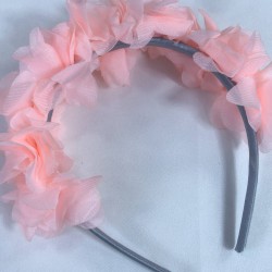 Somon Özel Tasarım Çiçekli Kına Lohusa Tacı Hediyelik Taç-LOH-1038 Somon Özel Tasarım Çiçekli Kına Lohusa Tacı Hediyelik Taç-LOH-1038