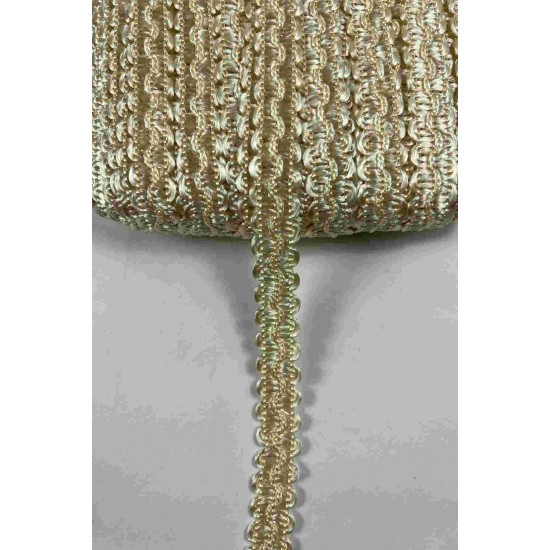 Parlak Krem Loopera Dense Knit Kabartmalı Dekoratif Şerit &ndash; Premium El İşi S&uuml;sleme 1 Metre-LOOPERA-12