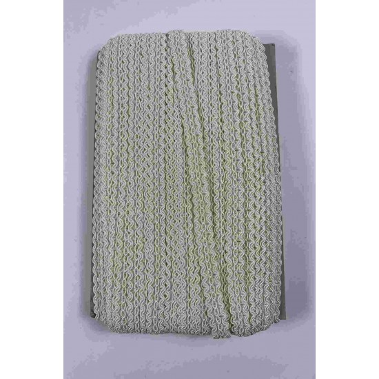 Mat Krem Loopera Dense Knit Kabartmalı Dekoratif Şerit &ndash; Premium El İşi S&uuml;sleme 1 Metre-LOOPERA-13
