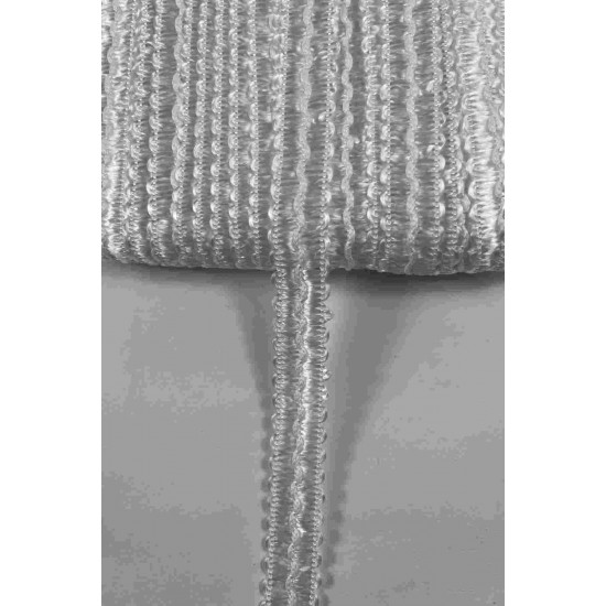 Beyaz Loopera Dense Knit Kabartmalı Dekoratif Şerit &ndash; Premium El İşi S&uuml;sleme 1 Metre-LOOPERA-14