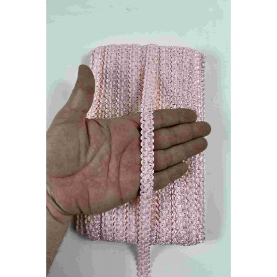 A&ccedil;ık Pudra Loopera Dense Knit Kabartmalı Dekoratif Şerit &ndash; Premium El İşi S&uuml;sleme 1 Metre-LOOPERA-15