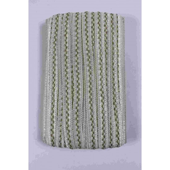 Krem Gold Loopera Dense Knit Kabartmalı Dekoratif Şerit &ndash; Premium El İşi S&uuml;sleme 1 Metre-LOOPERA-17