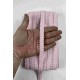 Pudra Loopera Dense Knit Kabartmalı Dekoratif Şerit &ndash; Premium El İşi S&uuml;sleme 1 Metre-LOOPERA-18