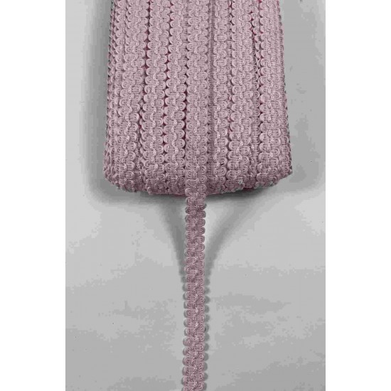 Pudra Loopera Dense Knit Kabartmalı Dekoratif Şerit &ndash; Premium El İşi S&uuml;sleme 1 Metre-LOOPERA-18