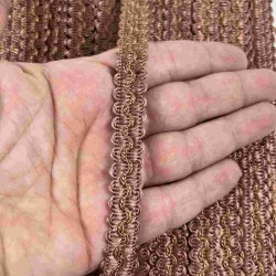 A&ccedil;ık Kahve Loopera Dense Knit Kabartmalı Dekoratif Şerit &ndash; Premium El İşi S&uuml;sleme 1 Metre-LOOPERA-2