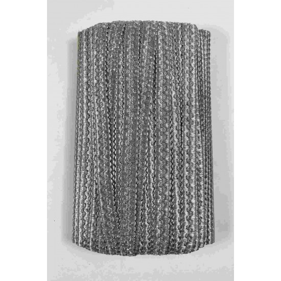 Antrasit Loopera Dense Knit Kabartmalı Dekoratif Şerit &ndash; Premium El İşi S&uuml;sleme 1 Metre-LOOPERA-20