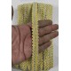 Sarı G&uuml;m&uuml;ş Loopera Dense Knit Kabartmalı Dekoratif Şerit &ndash; Premium El İşi S&uuml;sleme 1 Metre-LOOPERA-23