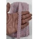 Pembe G&uuml;m&uuml;ş Loopera Dense Knit Kabartmalı Dekoratif Şerit &ndash; Premium El İşi S&uuml;sleme 1 Metre-LOOPERA-25