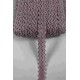 Pembe G&uuml;m&uuml;ş Loopera Dense Knit Kabartmalı Dekoratif Şerit &ndash; Premium El İşi S&uuml;sleme 1 Metre-LOOPERA-25