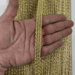 Gold Loopera Dense Knit Kabartmalı Dekoratif Şerit &ndash; Premium El İşi S&uuml;sleme 1 Metre-LOOPERA-29