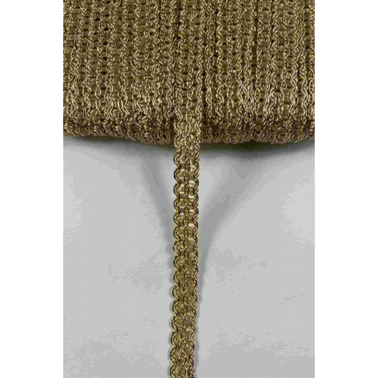 Gold Loopera Dense Knit Kabartmalı Dekoratif Şerit &ndash; Premium El İşi S&uuml;sleme 1 Metre-LOOPERA-29