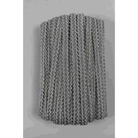 G&uuml;m&uuml;şl&uuml; Beyaz Loopera Dense Knit Kabartmalı Dekoratif Şerit &ndash; Premium El İşi S&uuml;sleme 1 Metre-LOOPERA-30