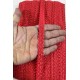Kırmızı Loopera Dense Knit Kabartmalı Dekoratif Şerit &ndash; Premium El İşi S&uuml;sleme 1 Metre-LOOPERA-5