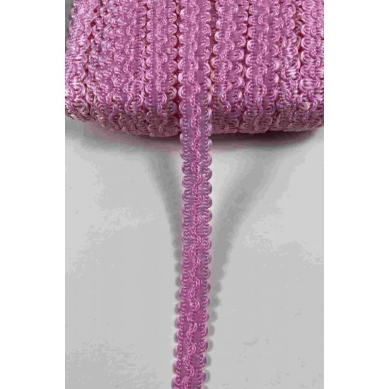 Pembe Loopera Dense Knit Kabartmalı Dekoratif Şerit &ndash; Premium El İşi S&uuml;sleme 1 Metre-LOOPERA-6