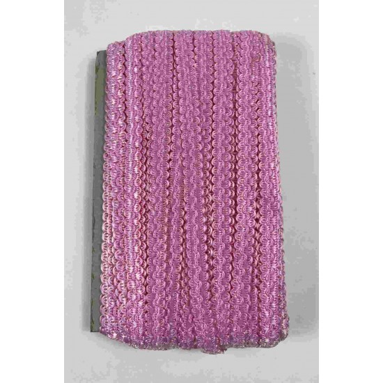 Pembe Loopera Dense Knit Kabartmalı Dekoratif Şerit &ndash; Premium El İşi S&uuml;sleme 1 Metre-LOOPERA-6