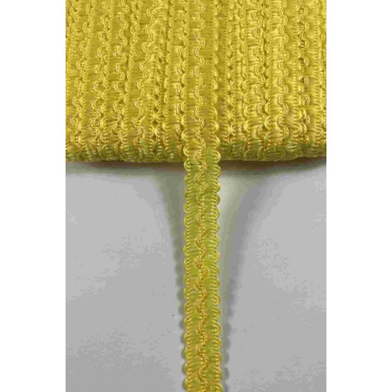 Sarı Loopera Dense Knit Kabartmalı Dekoratif Şerit &ndash; Premium El İşi S&uuml;sleme 1 Metre-LOOPERA-7