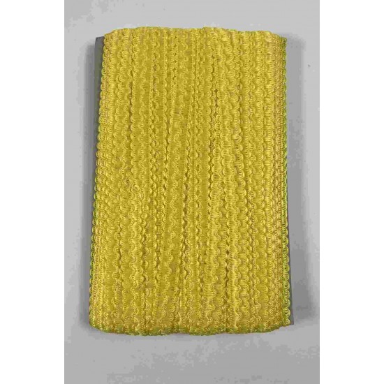 Sarı Loopera Dense Knit Kabartmalı Dekoratif Şerit &ndash; Premium El İşi S&uuml;sleme 1 Metre-LOOPERA-7