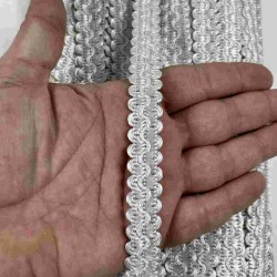 A&ccedil;ık Gri Loopera Dense Knit Kabartmalı Dekoratif Şerit &ndash; Premium El İşi S&uuml;sleme 1 Metre-LOOPERA-8