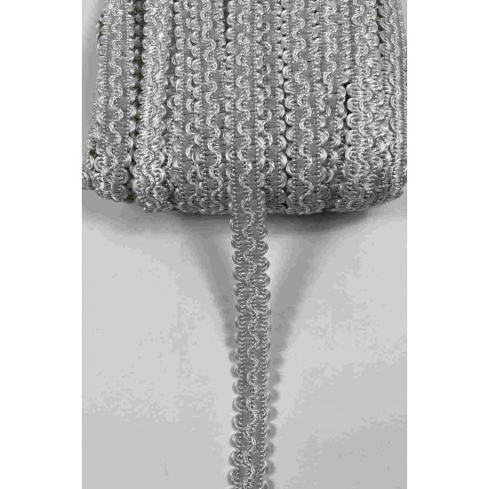 A&ccedil;ık Gri Loopera Dense Knit Kabartmalı Dekoratif Şerit &ndash; Premium El İşi S&uuml;sleme 1 Metre-LOOPERA-8