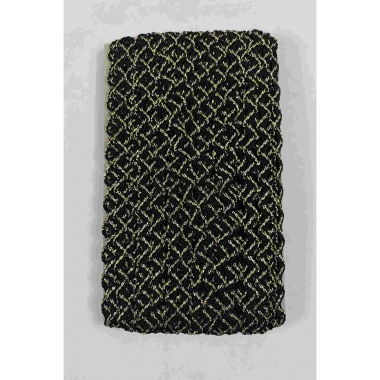 Siyah Gold Lumirex Vortiq Kabartmalı Zigzag Dekoratif Şerit &ndash; Premium El İşi S&uuml;sleme 1 Metre-LUMIREX-19