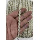 Krem Gold Lumirex Vortiq Kabartmalı Zigzag Dekoratif Şerit &ndash; Premium El İşi S&uuml;sleme 1 Metre-LUMIREX-4