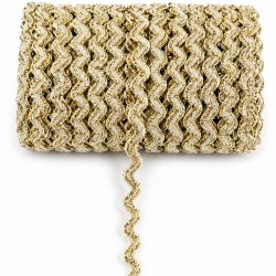 Krem Gold Lumirex Vortiq Kabartmalı Zigzag Dekoratif Şerit &ndash; Premium El İşi S&uuml;sleme 1 Metre-LUMIREX-4