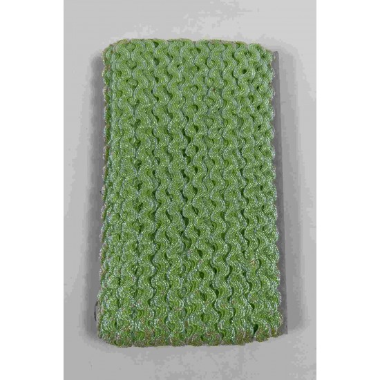 A&ccedil;ık Yeşil G&uuml;m&uuml;ş Lumirex Vortiq Kabartmalı Zigzag Dekoratif Şerit &ndash; Premium El İşi S&uuml;sleme 1 Metre-LUMIREX-5