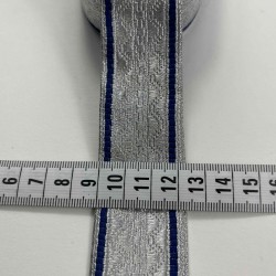 G&uuml;m&uuml;ş Laci Lunavera Simli Dekoratif Şerit Kurdele 1 Metre-LUNAVERA-11