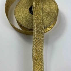 Gold &Ccedil;izgi Lunavera Simli Dekoratif Şerit Kurdele 1 Metre-LUNAVERA-2
