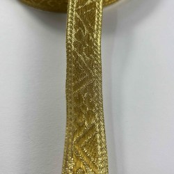 Gold &Ccedil;izgi Lunavera Simli Dekoratif Şerit Kurdele 1 Metre-LUNAVERA-2