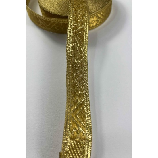 Gold &Ccedil;izgi Lunavera Simli Dekoratif Şerit Kurdele 1 Metre-LUNAVERA-2