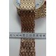 Kırmızı Gold K&uuml;&ccedil;&uuml;k Baklava Simli Şerit Kurdele 1 Metre-LUNAVERA-20
